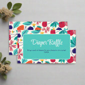 Aardbei Blueberry Berry Sweet Baby shower Informatiekaartje