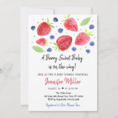 Aardbei Blueberry Berry Sweet Baby shower Kaart (Voorkant)