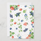 Aardbei Blueberry Berry Sweet Baby shower Kaart (Achterkant)