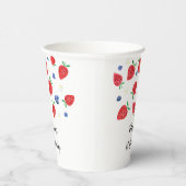 Aardbei Blueberry Berry Sweet Birthday Papieren Bekers (Rechts)