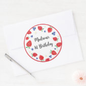 Aardbei Blueberry Berry Sweet Birthday Ronde Sticker (Envelop)