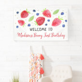 Aardbei Blueberry Berry Sweet Birthday Spandoek (Insitu)