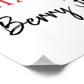 Aardbei Blueberry Berry Sweet Birthday Welkom Poster (Hoek)