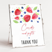 Aardbei Blueberry Birthday Gifts Sign