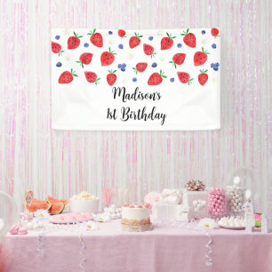 Aardbei Blueberry Birthday Spandoek