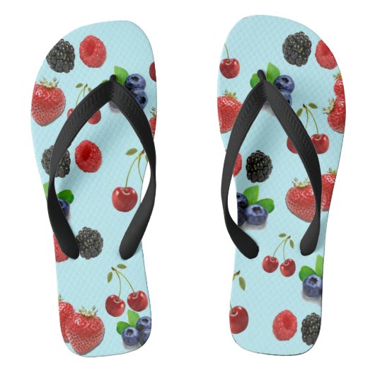 Aardbei Blueberry Raspberry Blackberry FlipFlop Teenslippers (Voetbed)