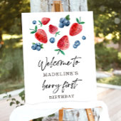 Aardbei Blueberry Sweet Berry Birthday Welkom Poster