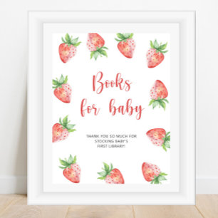 Aardbei - boeken voor baby poster