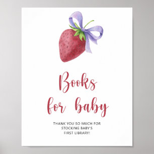 Aardbei - boeken voor baby poster