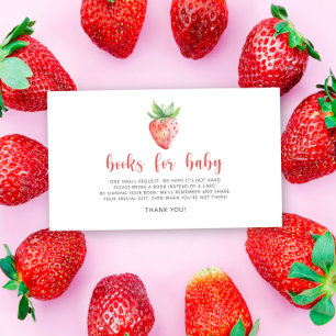 Aardbei - boeken voor baby ticket informatiekaartje
