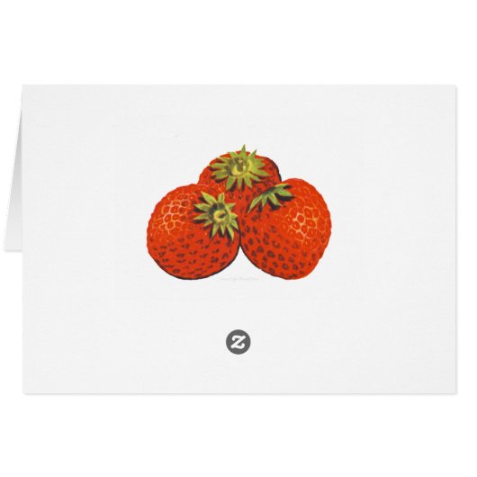 Aardbei Boerderij  Fruit Crate Art Blank Kaart (Achterkant Horizontaal)