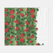 Aardbei Boerderij veld Waterverf Fleece Deken (Voorkant (Horizontaal))