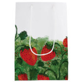 Aardbei Boerderij veld Waterverf Medium Cadeauzakje (Achterkant)
