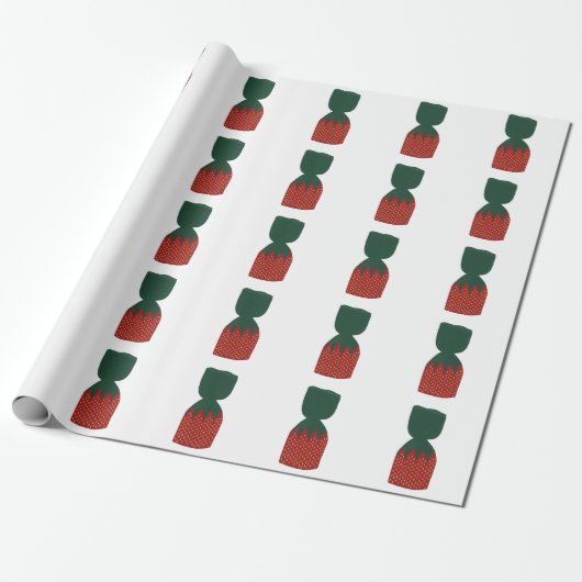 Aardbei Bon Bons Snoepjes Cadeaupapier (Uitgerold)