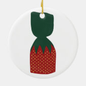 Aardbei Bon Bons Snoepjes Keramisch Ornament (Achterkant)