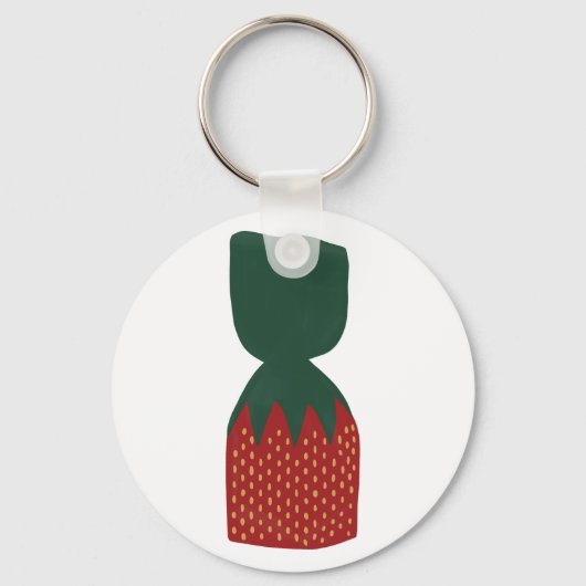 Aardbei Bon Bons Snoepjes Sleutelhanger (Voorkant)