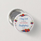 Aardbei Bosbes Bes Superleuke Baby Shower Ronde Button 3,2 Cm (Voorkant /achterkant)