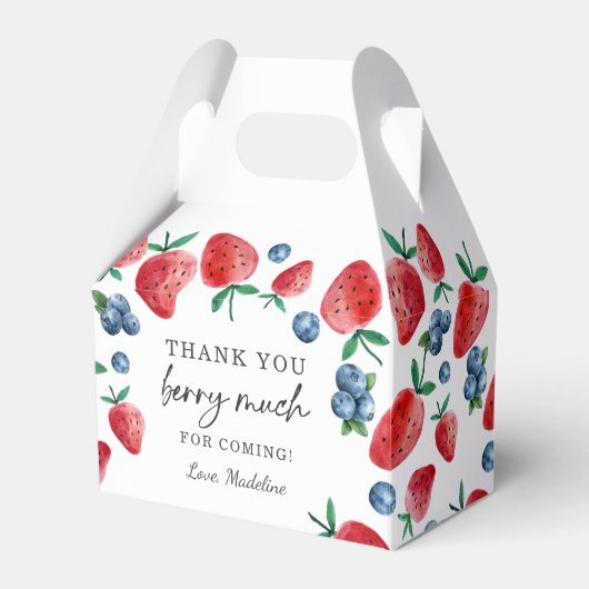 Aardbei bosbes dank u bessen veel zoet bedankdoosjes (Voorkant Zijde)