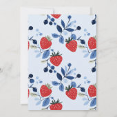 Aardbei Bosbessen Berry Sweet Baby shower Kaart (Achterkant)