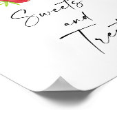 Aardbei-bosbessen en -gebarenteken poster (Hoek)