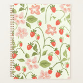 Aardbei botanisch patroon planner (Voorkant)
