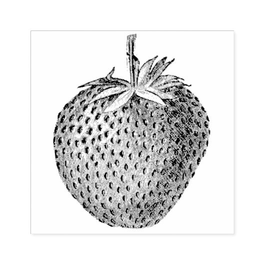aardbei botanisch rubberstempel (Afrduk)