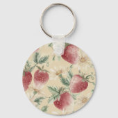 Aardbei Botanische Cottage Sleutelhanger (Achterkant)