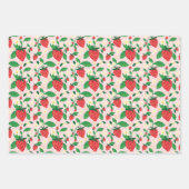 Aardbei Botanische Gift Wrap All-Over Patroon Inpakpapier Vel (Voorkant 2)
