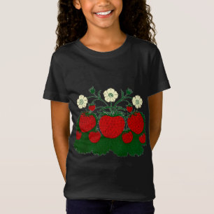 Aardbei Botanische illustratie Vruchten vintage T-shirt