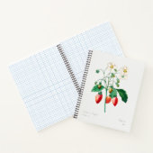 Aardbei botanische print notitieboek (Binnen)