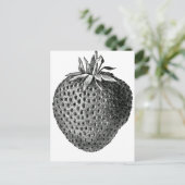 aardbei briefkaart (Staand voorkant)