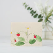 aardbei briefkaart (Staand voorkant)