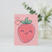 Aardbei Briefkaart (Staand voorkant)
