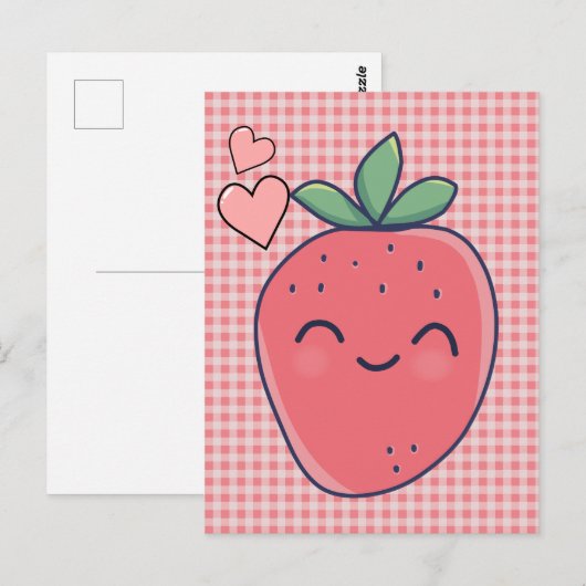 Aardbei Briefkaart (Voorkant / Achterkant)