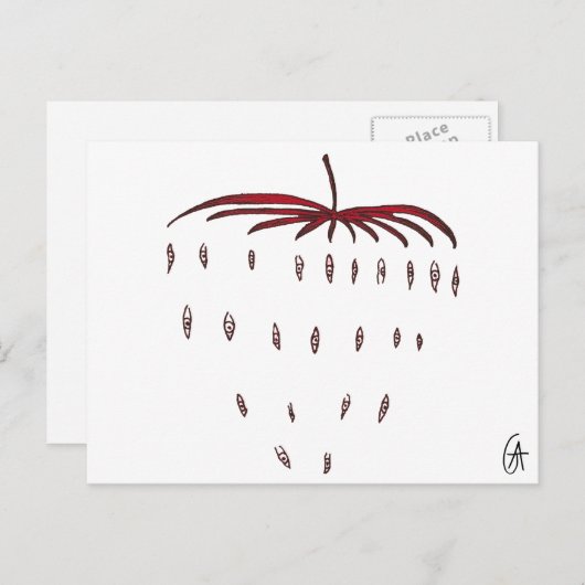 Aardbei Briefkaart (Voorkant / Achterkant)