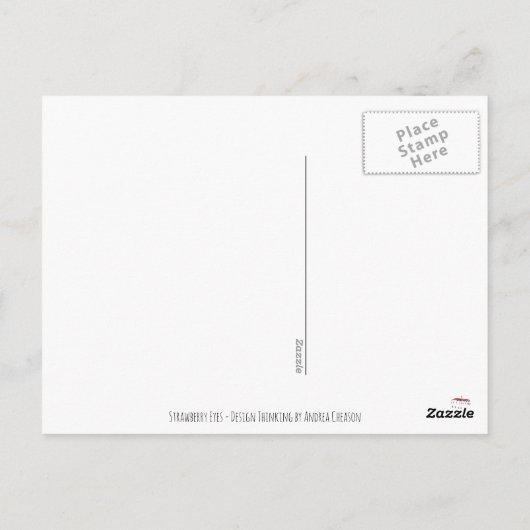 Aardbei Briefkaart (Achterkant)