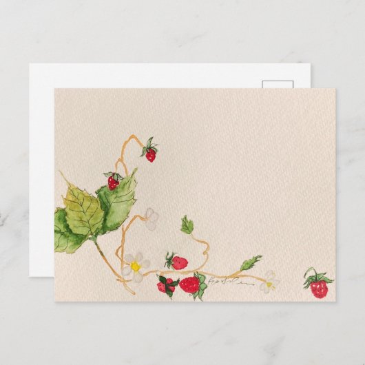 aardbei briefkaart (Voorkant / Achterkant)