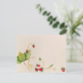 aardbei briefkaart (Staand voorkant)