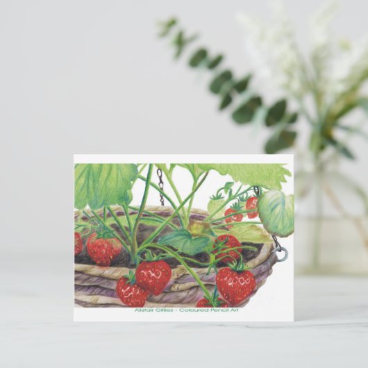 Aardbei Briefkaart (Staand voorkant)