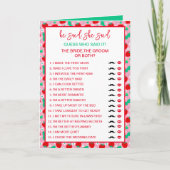 Aardbei bruid of bruidegom Raad wie zei het spel Kaart (Voorkant)