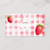 Aardbei bruid-to-be Bachelorette Party Cocktail Advieskaart (Achterkant)