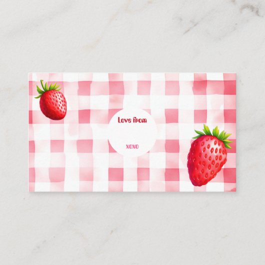 Aardbei bruid-to-be Bachelorette Party Cocktail Advieskaart (Achterkant)