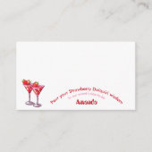 Aardbei bruid-to-be Bachelorette Party Cocktail Advieskaart (Voorkant)