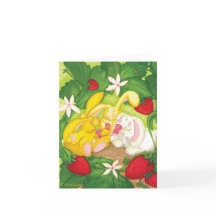 Aardbei Bunny Tea / Notecard