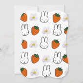 Aardbei Bunny Verjaardag Uitnodiging (Achterkant)