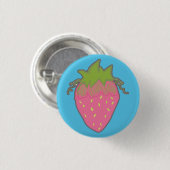 Aardbei-Button Ronde Button 3,2 Cm (Voorkant /achterkant)