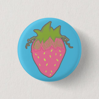Aardbei-Button Ronde Button 3,2 Cm