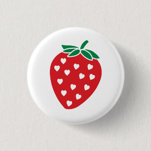 Aardbei Button Sweet Love Heart Strawberry Pin