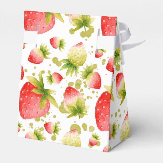 Aardbei cadeau gunst doos bedankdoosjes (Achterkant)