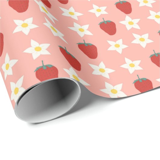 Aardbei Cadeaupapier (Rol Hoek)